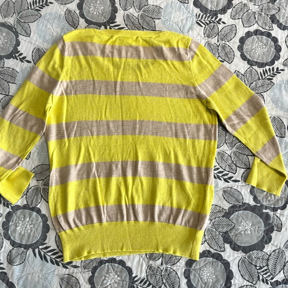 Ann TaylorLoft Sweater Yellow & Gray Women’s Sz S - Picture 3 of 5